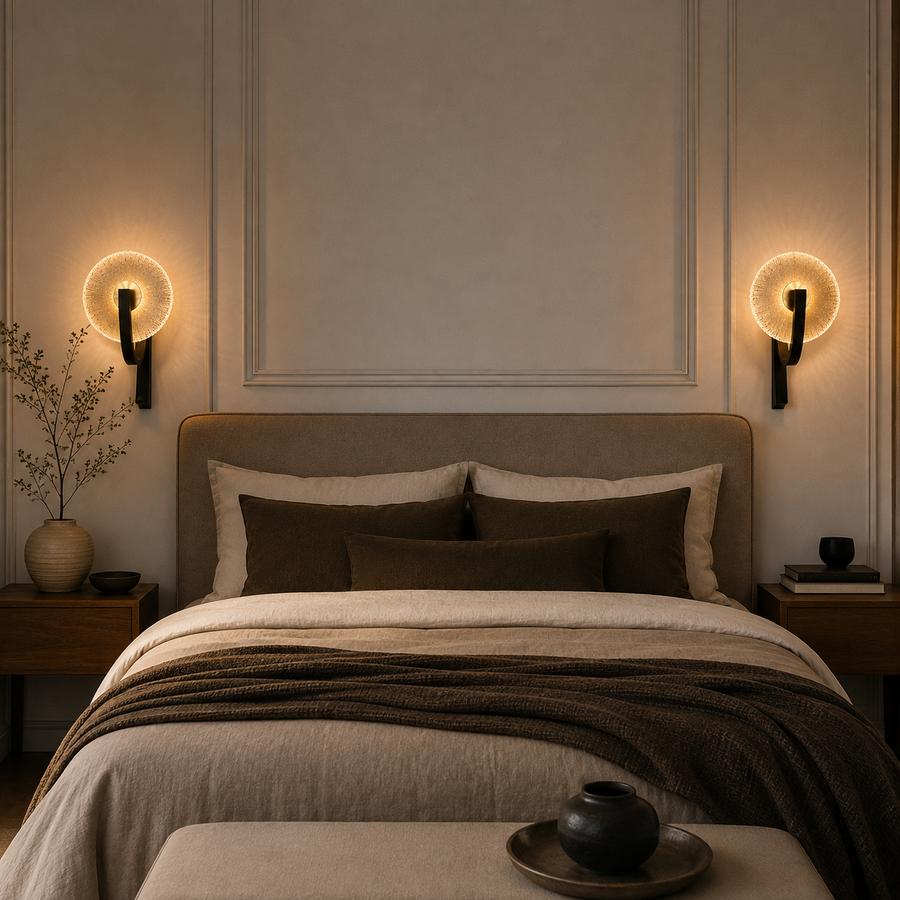 Applique Murale Anneau Verre Opalin Minimaliste Design Moderne Ronde - Chambre Salle de Bain Salon — Arcus