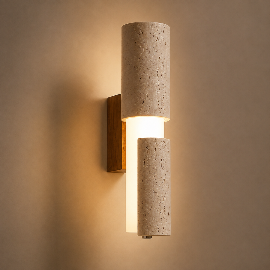 Applique Murale Barre Marbre Blanc Minimaliste Design Moderne - Chambre Salle de Bain Salon — Regulus