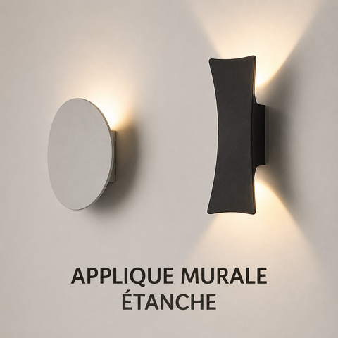 Applique Murale Courbe Aluminium Noir Mat Minimaliste Design Moderne Noire - Chambre Salle de Bain Salon — Lacto
