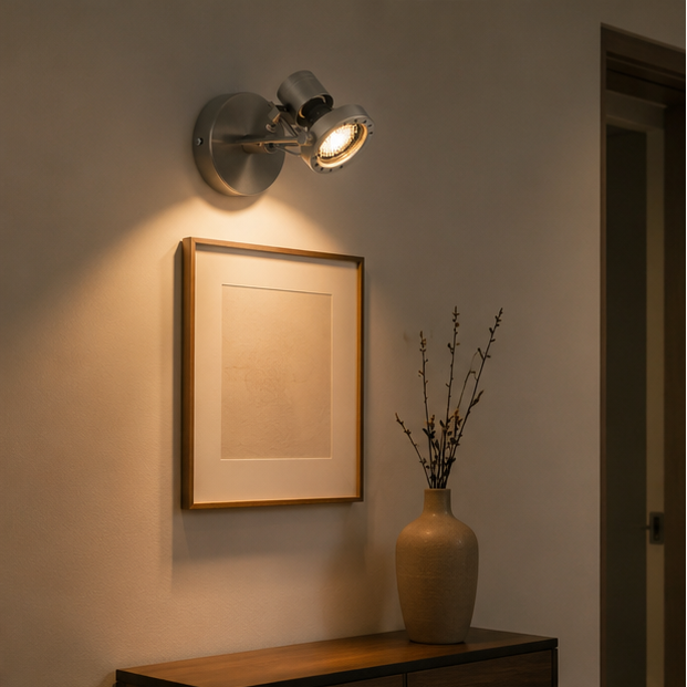 Applique Murale Cylindre Métal Brossé Minimaliste Design Moderne - Chambre Salle de Bain Salon — Legato