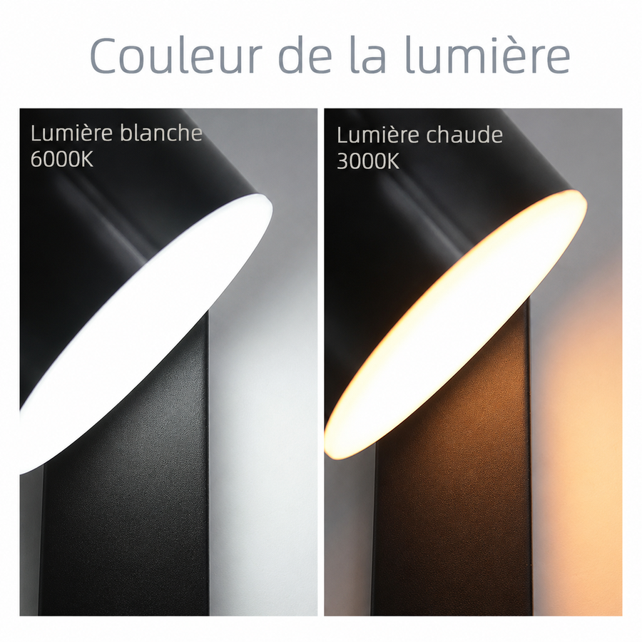 Applique Murale Rectangle Métal Noir Mat Minimaliste Design Moderne Noire - Chambre Salle de Bain Salon — Porphyre