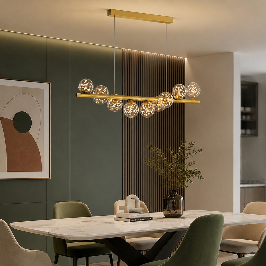 Lustre Suspension Bras Articulés Métal Noir Minimaliste Design - Salon Salle à Manger — Lueur
