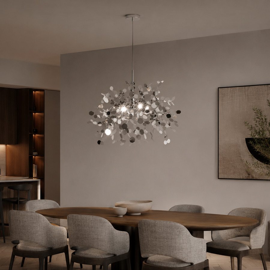 Lustre Suspension Sphère Verre Opalin Blanc Minimaliste Design - Salon Salle à Manger — Vesta