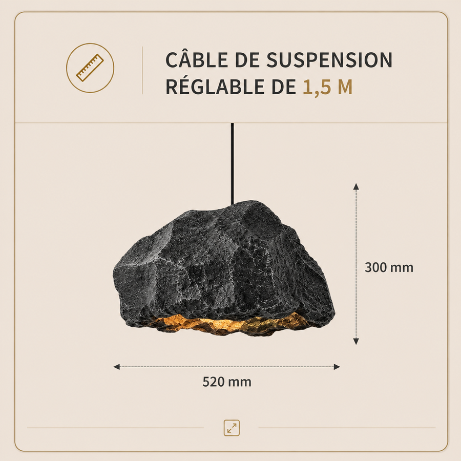 Suspension Cylindre Tissu Beige Minimaliste Design - Chambre Salon Cuisine — Splendor