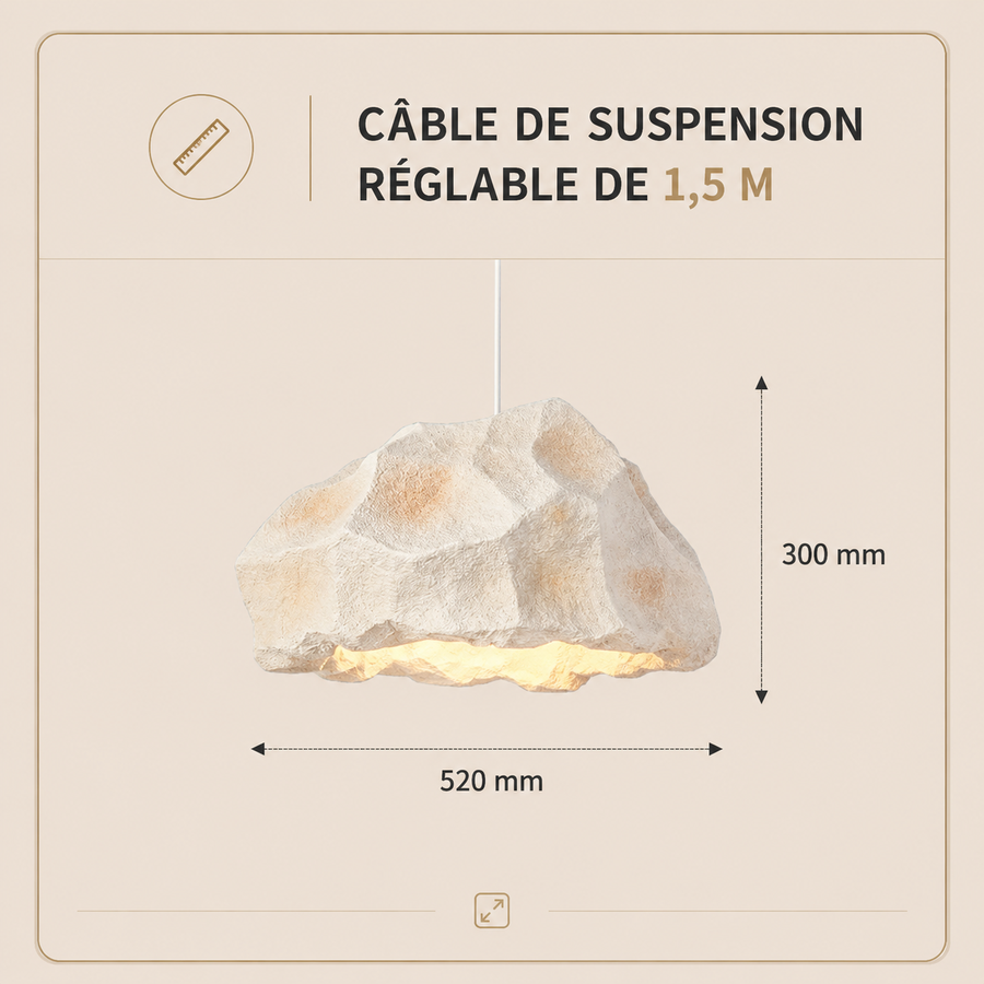 Suspension Cylindre Tissu Beige Minimaliste Design - Chambre Salon Cuisine — Splendor