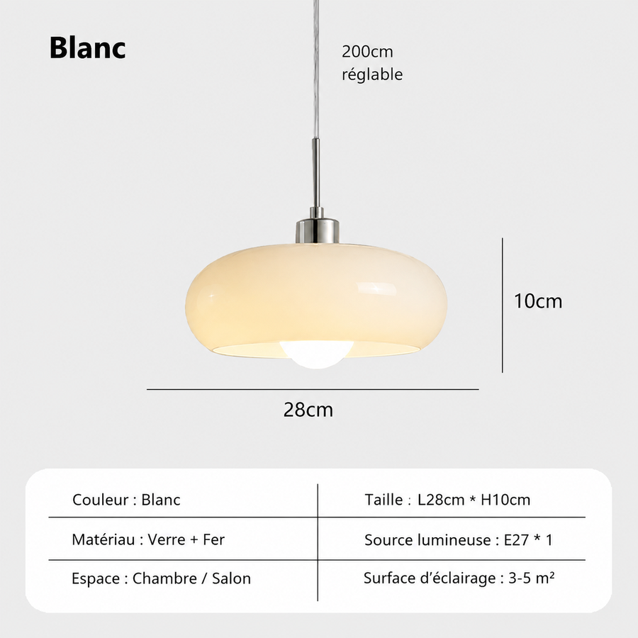 Orbe Sphère Verre Opalin et Laiton Minimaliste