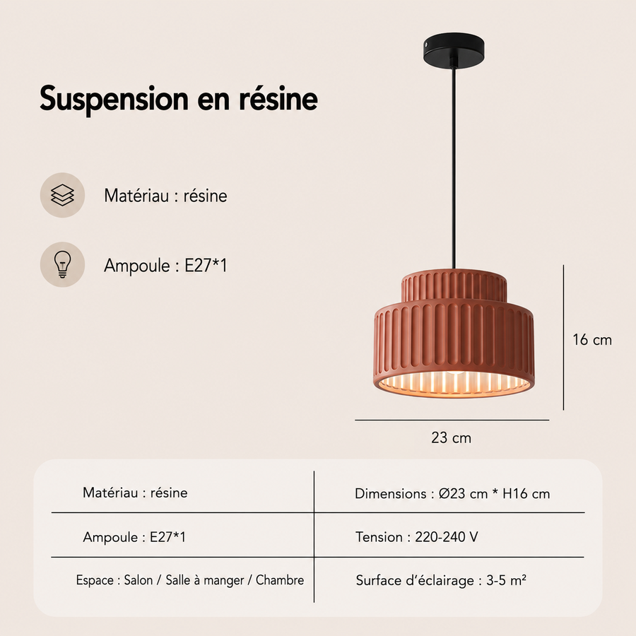 Stria Cylindre Fil Métallique Blanc et Doré