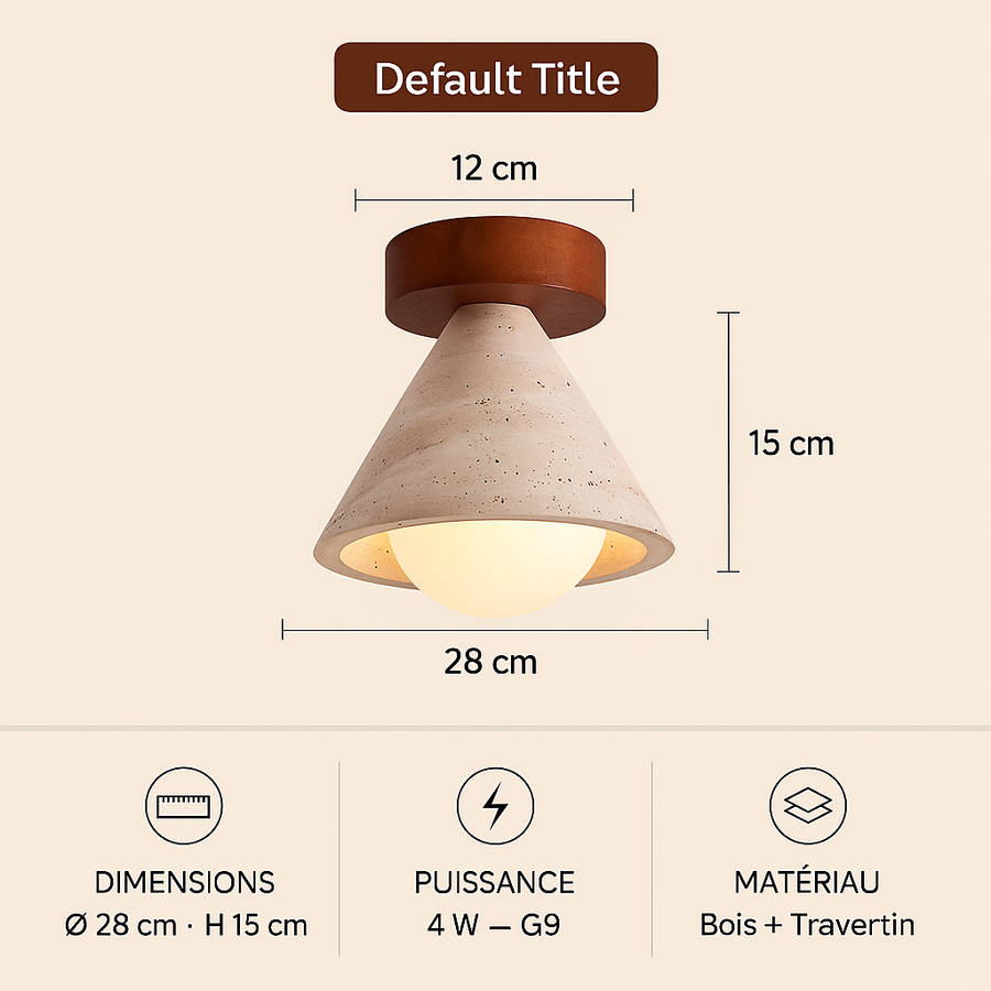 Stria Cylindre Pierre Bois Foncé — Default Title