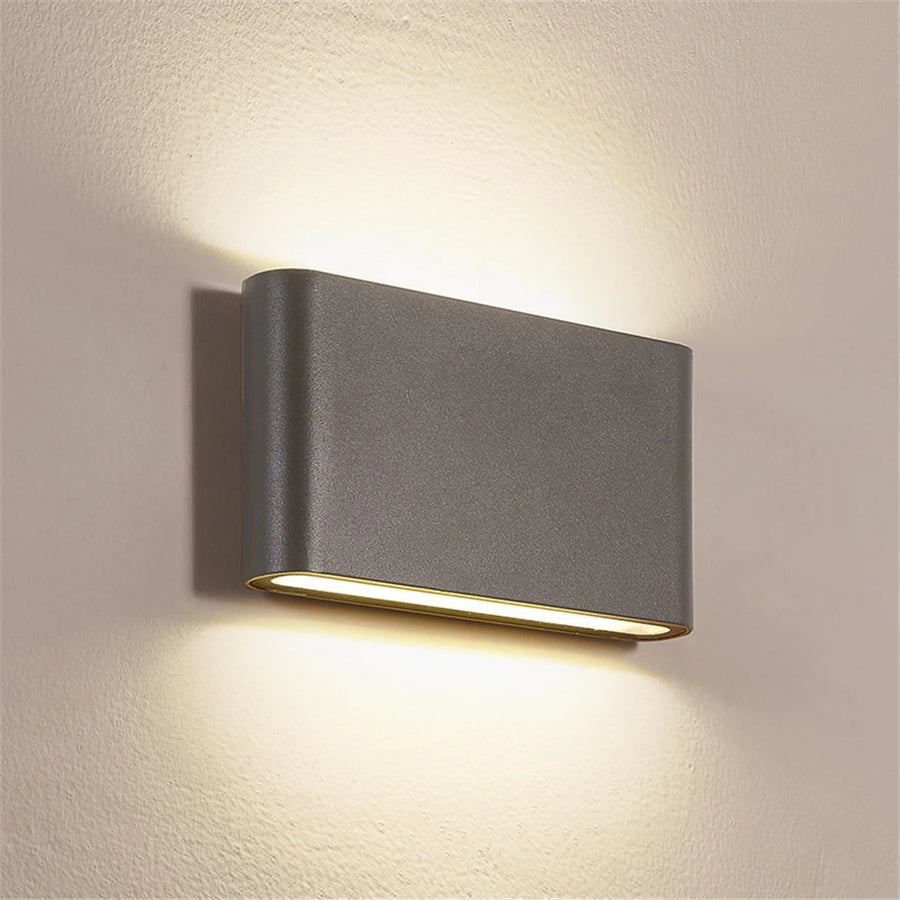 Enguerrand Rectangle Aluminium Gris Minimaliste