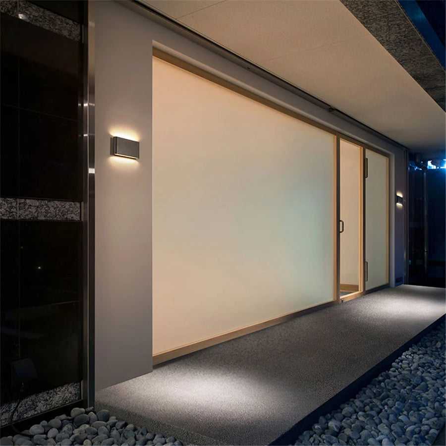 Enguerrand Rectangle Aluminium Gris Minimaliste