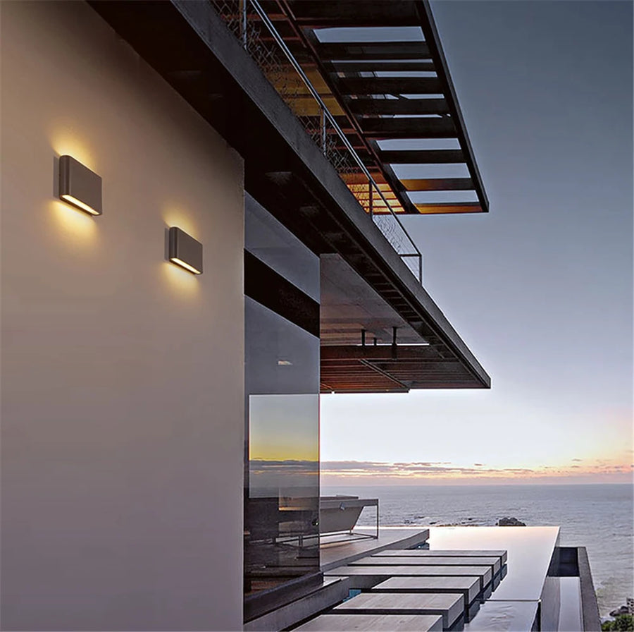 Enguerrand Rectangle Aluminium Gris Minimaliste