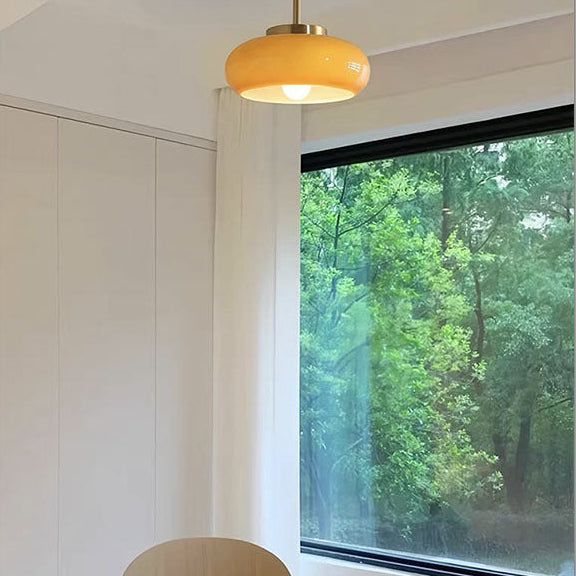 Orbe Sphère Verre Opalin et Laiton Minimaliste