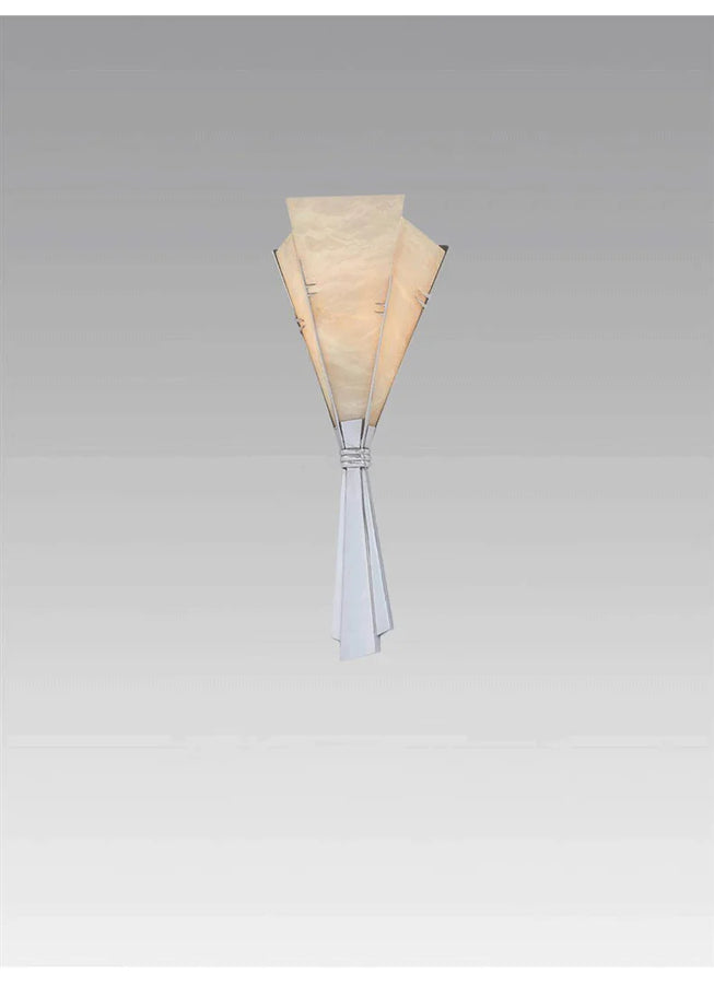 Ashanti Éventail Métal Brossé Art Déco
