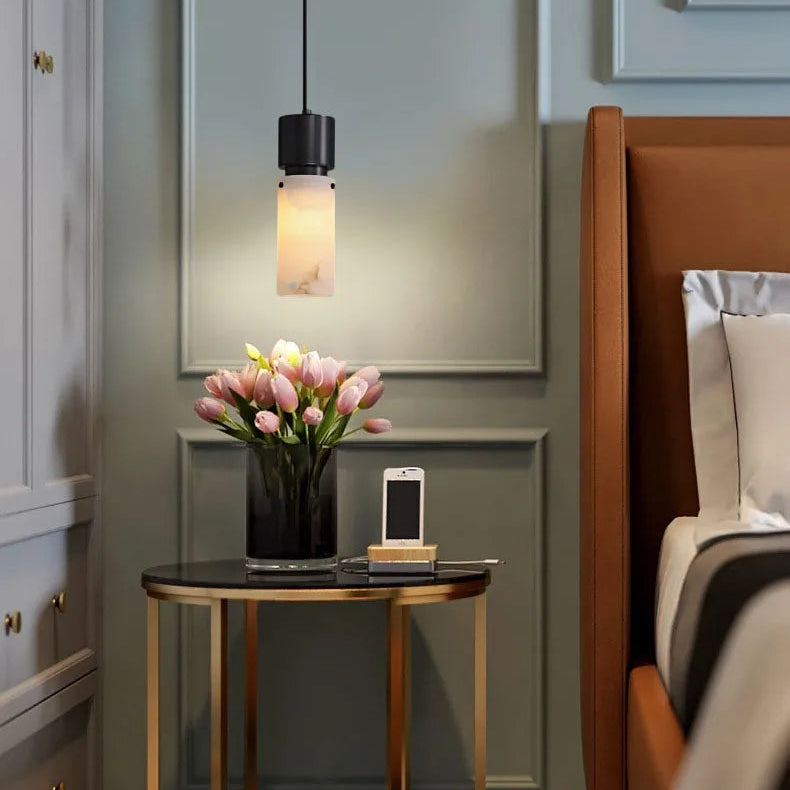 Suspension Cylindre Pierre Naturelle Minimaliste Design - Cuisine Chambre Salon — Shohreh