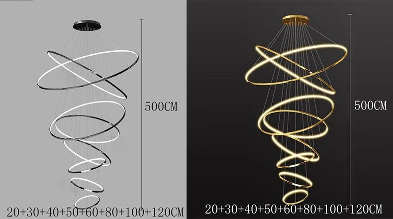 Svea Spirale Anneaux Métal Doré Contemporain