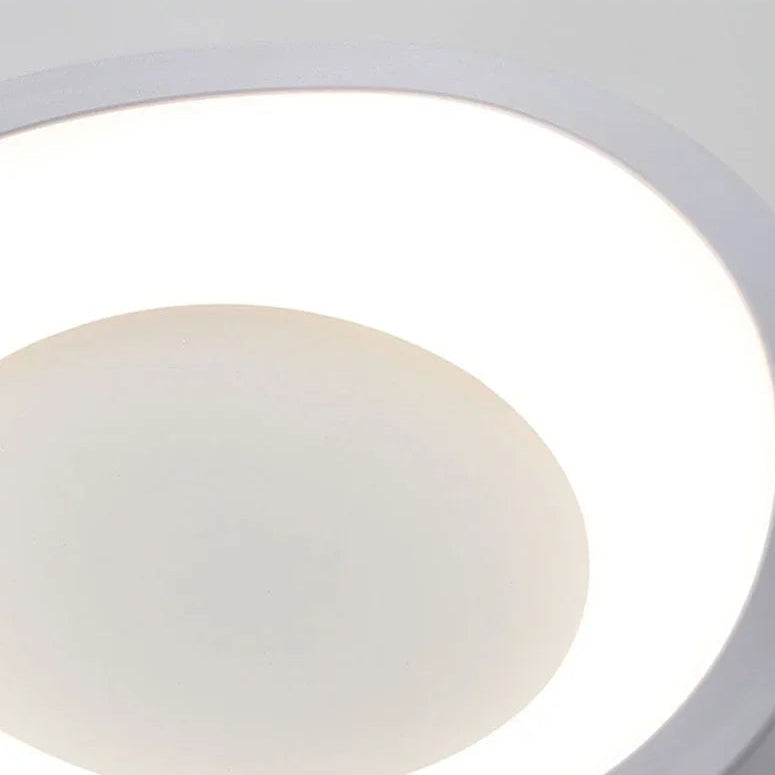 Plafonnier Anneau Métal Blanc Minimaliste Design Moderne - Salle de Bain Salon Chambre — Photon