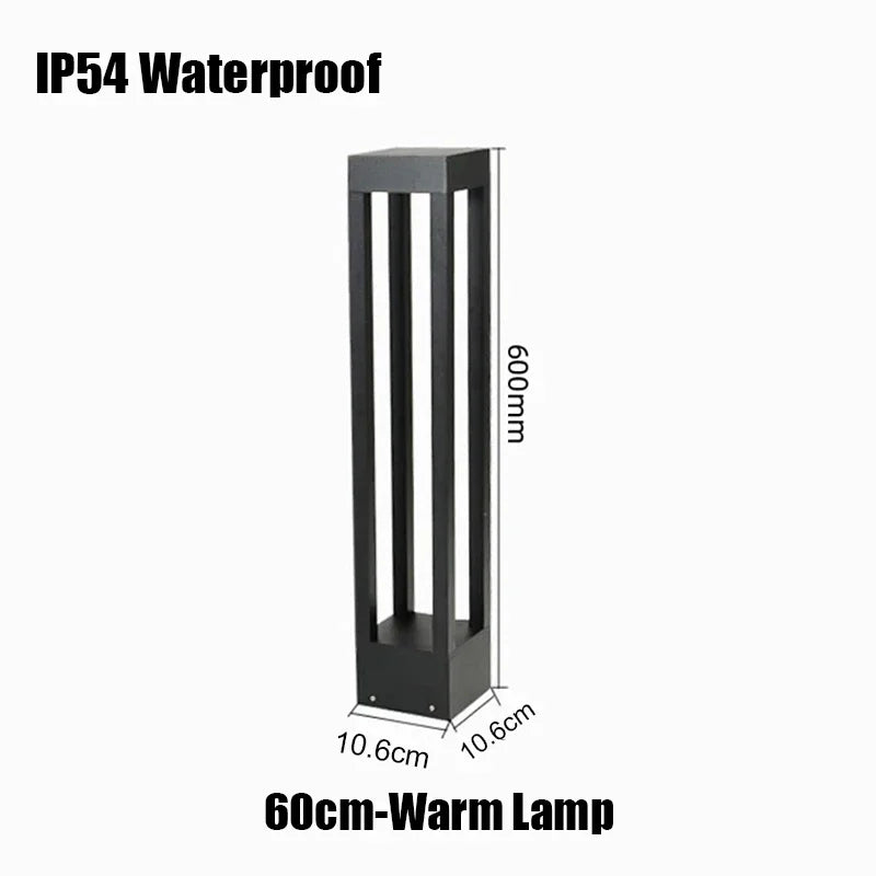 Lampadaire Lanterne Métal Noir Minimaliste Design - Salon Bureau Chambre — Falot