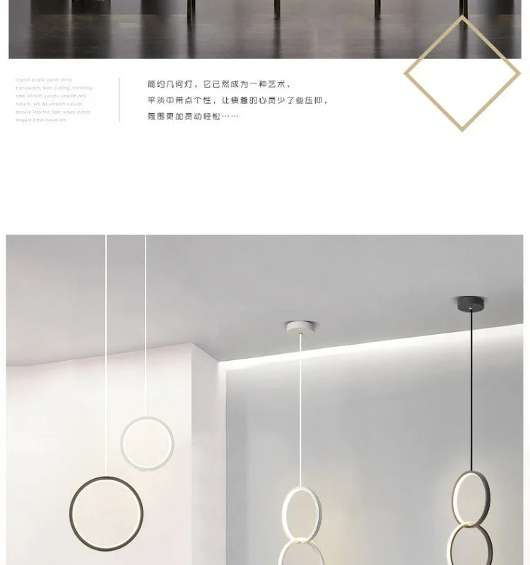 Yuki Anneaux Métal Noir et Blanc Minimaliste