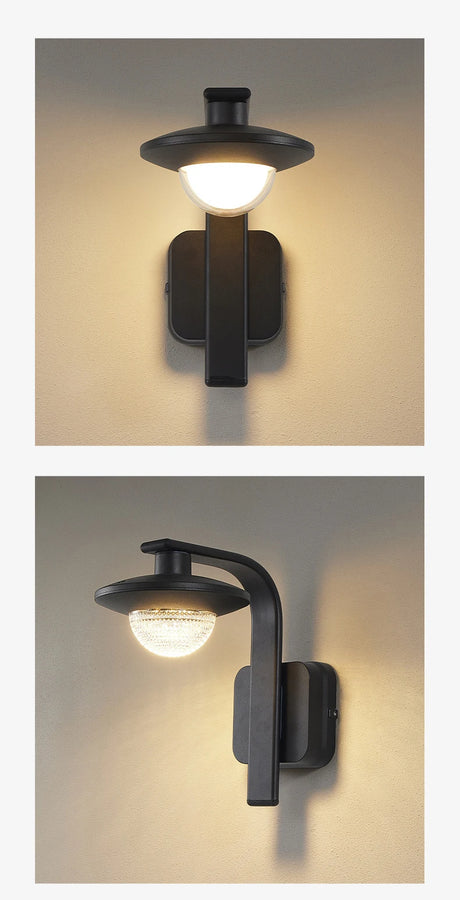 Cylindre Verre Opalin et Métal Noir — Lumio