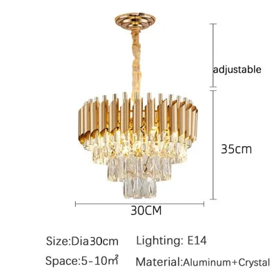 Luísa Cascade Cristal et Métal Doré Art Déco