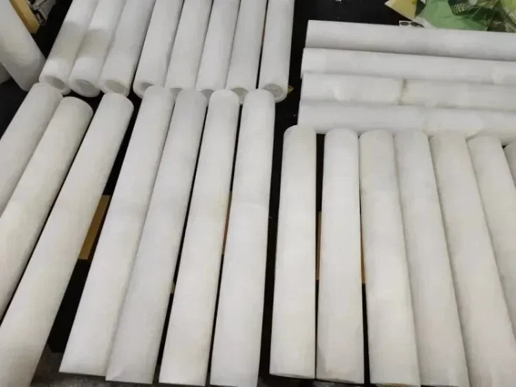 Consuelo Cylindre Albâtre Blanc Minimaliste