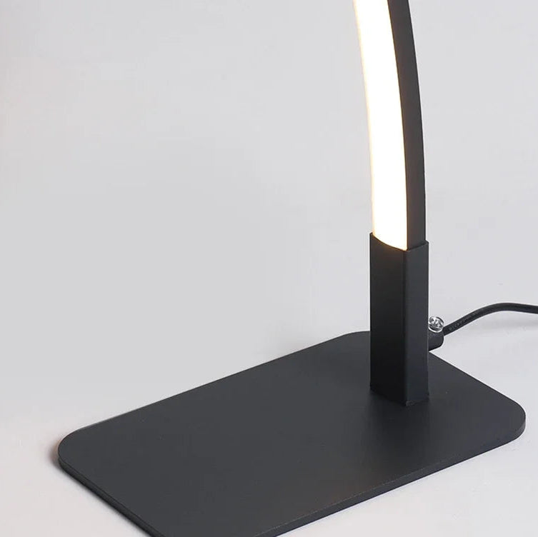 Lampe de Table Arche Aluminium Blanc Minimaliste Design - Chambre Bureau Salon — Arceau
