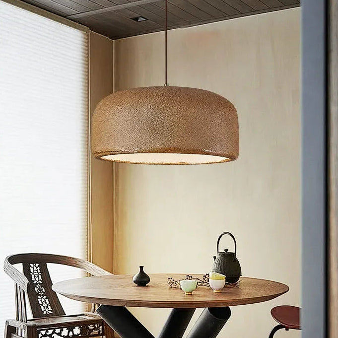 Suspension Cylindre Tissu Blanc Minimaliste Design - Chambre Salon Cuisine — Fulgor