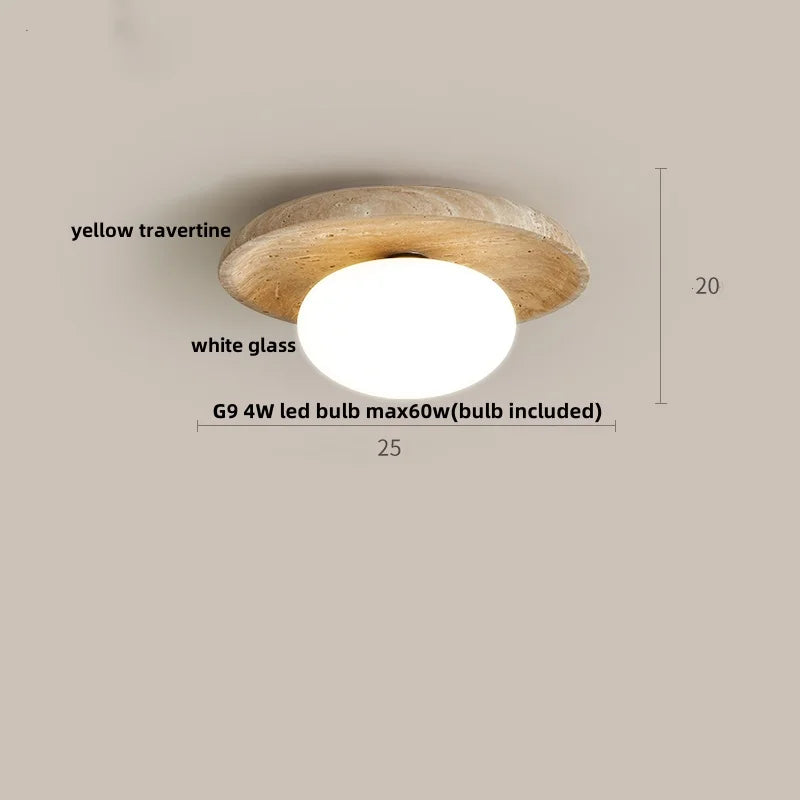 Rasha Anneau Pierre Beige Minimaliste