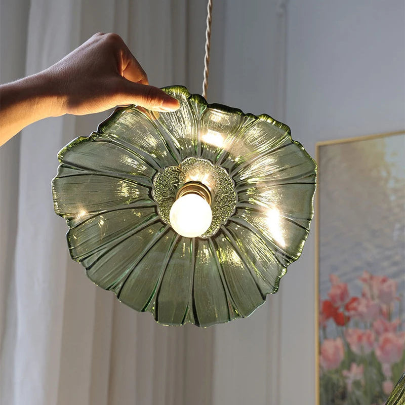 Suspension Feuille Métal Vert Art Déco - Salon Salle à Manger Chambre — Atinuke