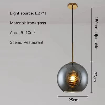 Emmanuel Sphère Verre Transparent et Laiton Doré