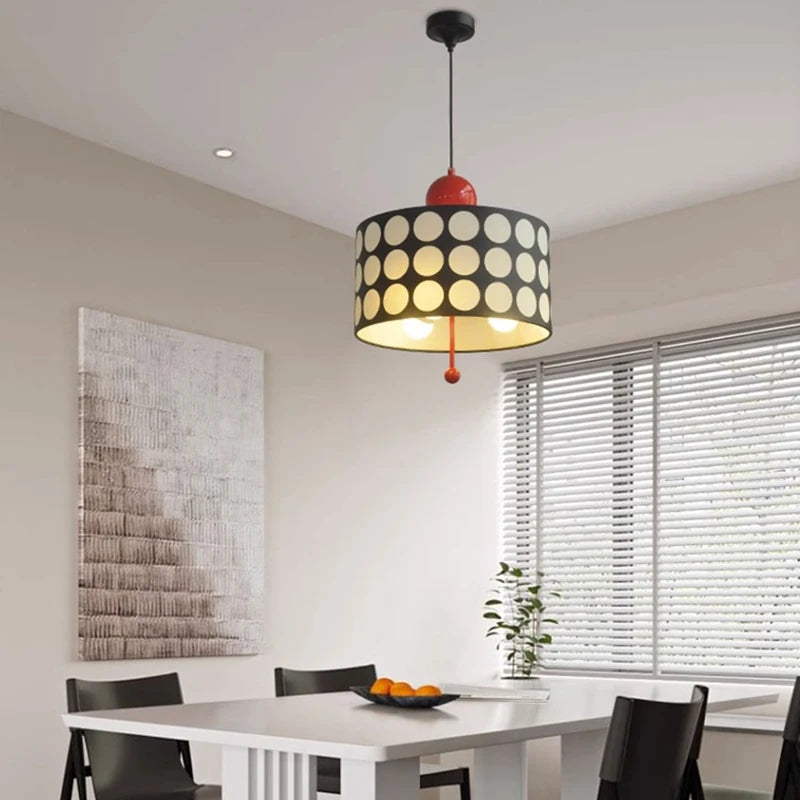 Reso Cylindre Tissu Noir et Blanc Graphique