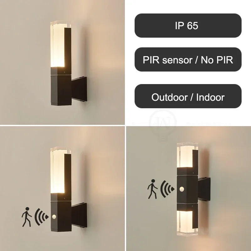 Cylindre Verre Transparent et Métal Noir — Lumio