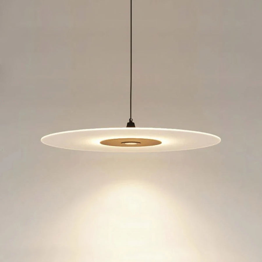 Suspension Disque Métal Blanc Minimaliste Design - Cuisine Salon Salle à Manger — Keiko