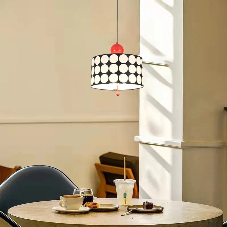 Reso Cylindre Tissu Noir et Blanc Graphique
