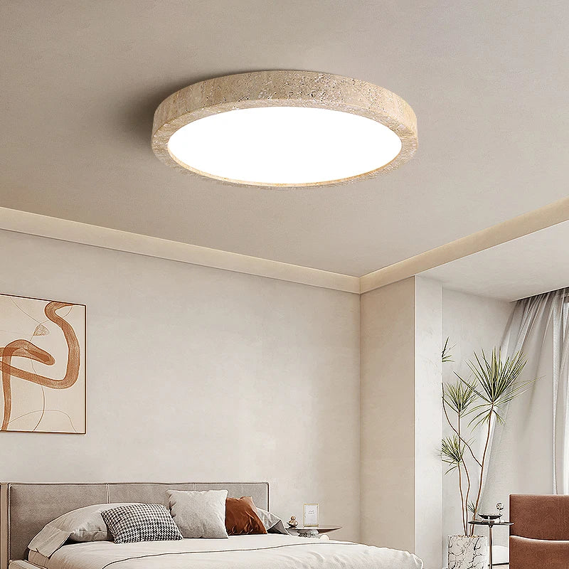 Rasha Anneau Pierre Beige Minimaliste