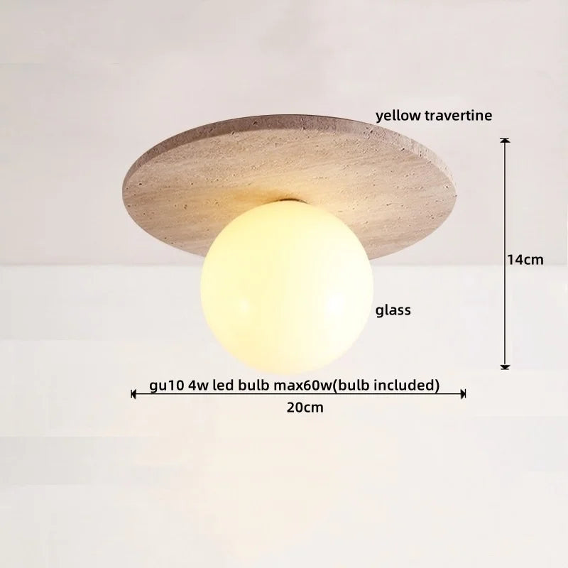 Rasha Anneau Pierre Beige Minimaliste