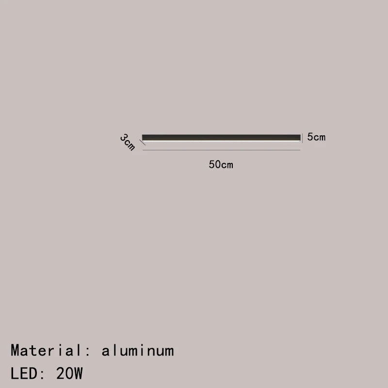 Elowen Linéaire Aluminium Noir Minimaliste