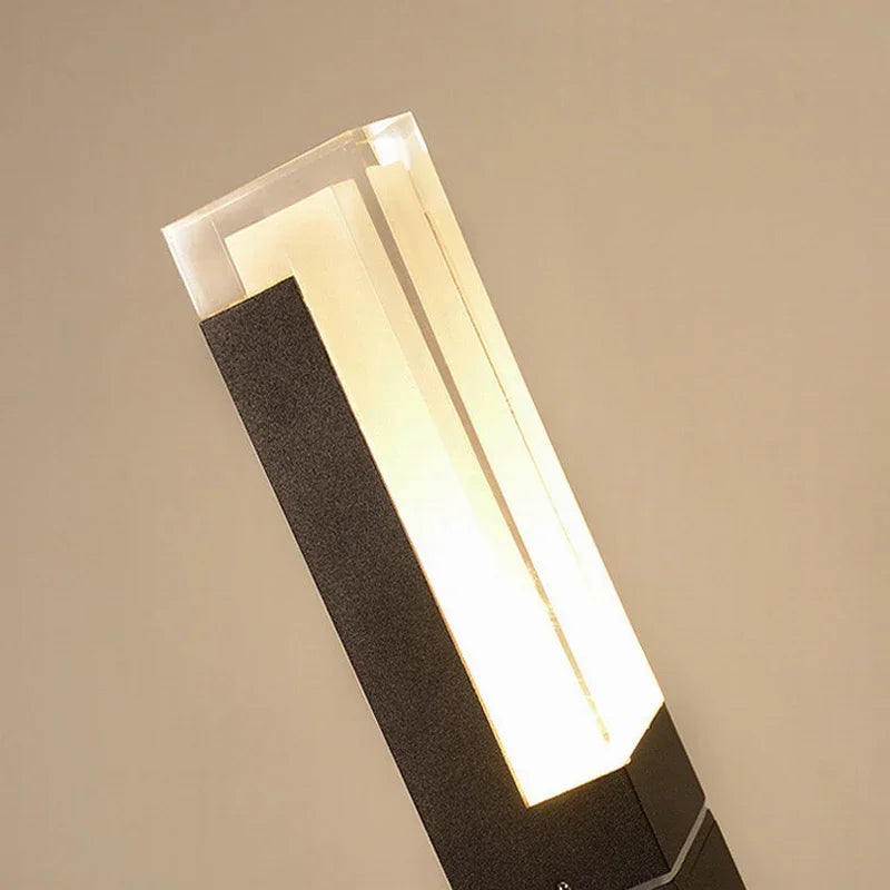 Lampadaire Cylindre Métal Noir Mat Minimaliste Design - Salon Bureau Chambre — Fuste