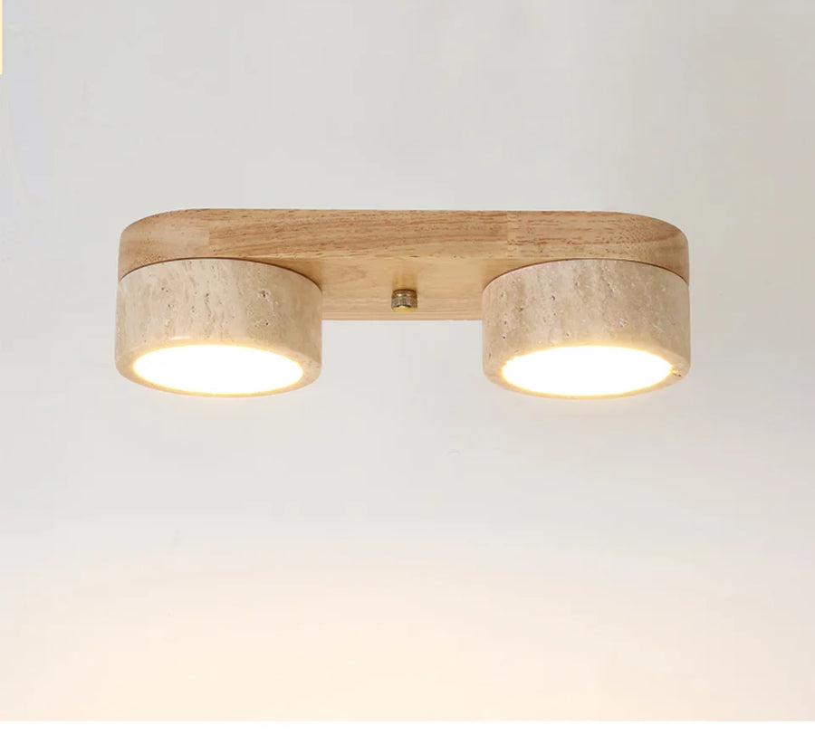 Chika Cylindres Bois Foncé Minimaliste Épuré