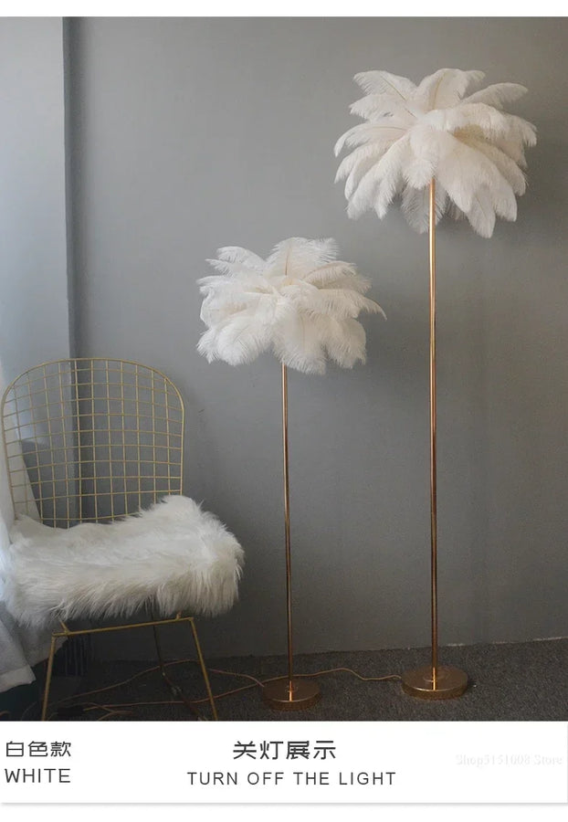 Lumis233 Plumes Rose Poudré Style Nordique