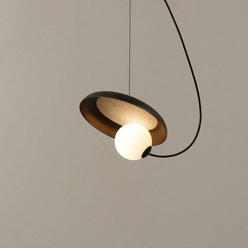 Suspension Disque Métal Cuivré Minimaliste Design - Cuisine Salon Salle à Manger — Rota