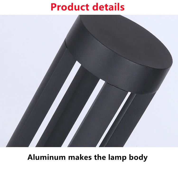 Lampadaire Cylindre Métal Noir Minimaliste Design - Salon Bureau Chambre — Torre
