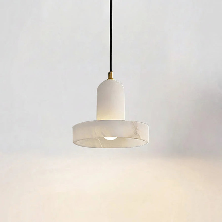 Suspension Anneaux Tissu Crème Minimaliste Design - Chambre Salon Cuisine — Fulgor