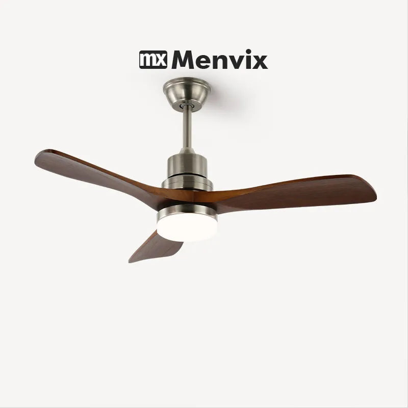 Ventilateur de Plafond Bois 3 Pales avec Éclairage