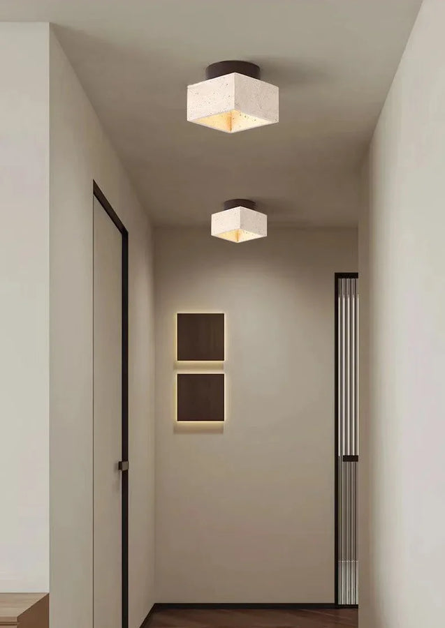 Sandra Cube Béton Blanc Minimaliste