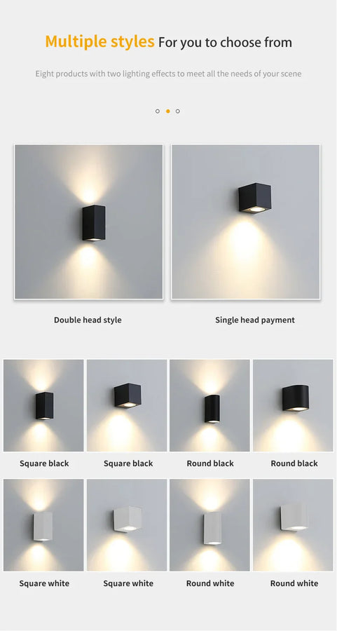 Thora Cylindre Aluminium Noir et Blanc Minimaliste B
