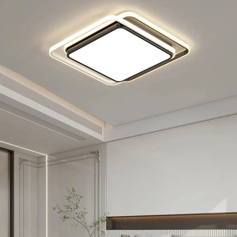 Plafonnier Vagues Métal Blanc Minimaliste et Lune Design Moderne - Salle de Bain Salon Chambre — Flux