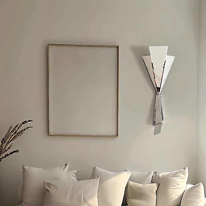 Ashanti Éventail Métal Brossé Art Déco