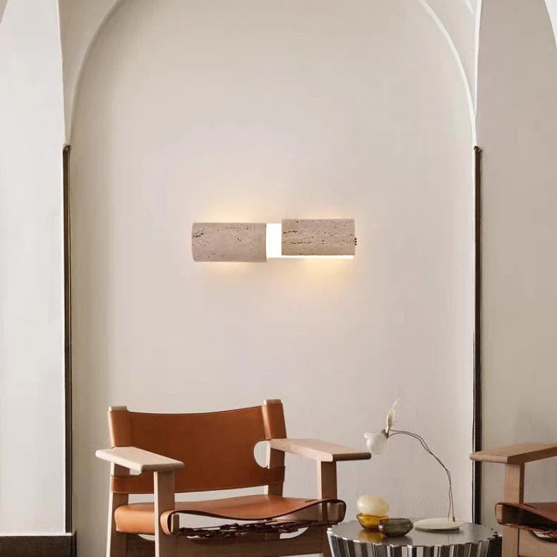 Applique Murale Barre Marbre Blanc Minimaliste Design Moderne - Chambre Salle de Bain Salon — Regulus