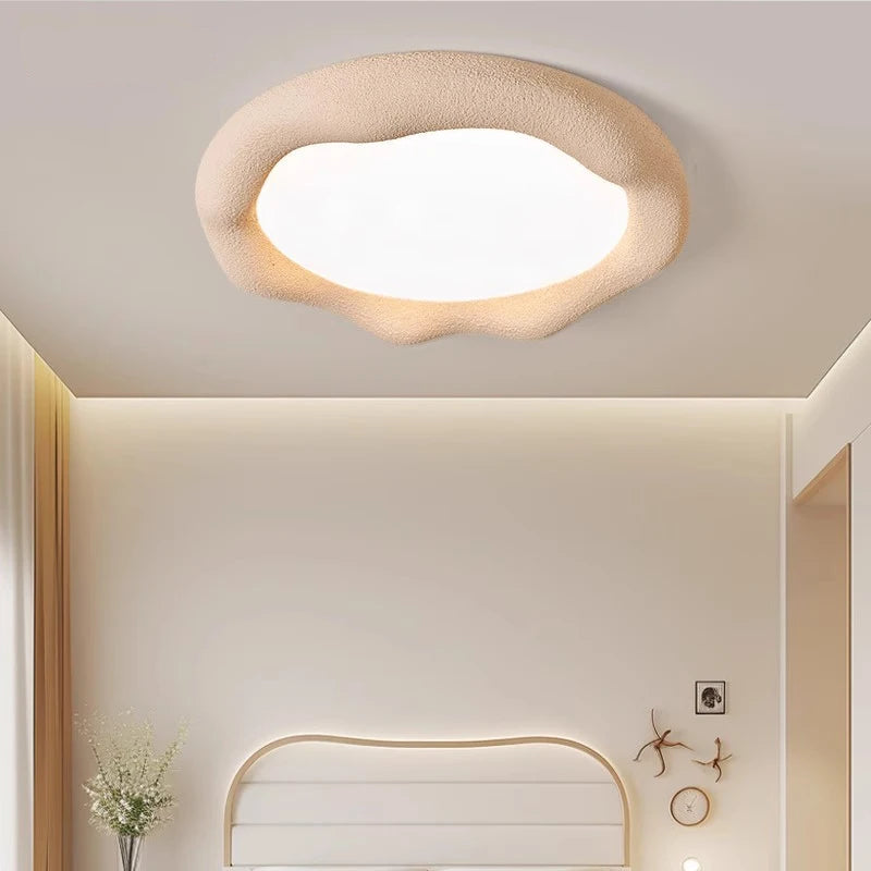Plafonnier Anneau Plâtre Blanc Minimaliste Design Moderne - Salle de Bain Salon Chambre — Ringa